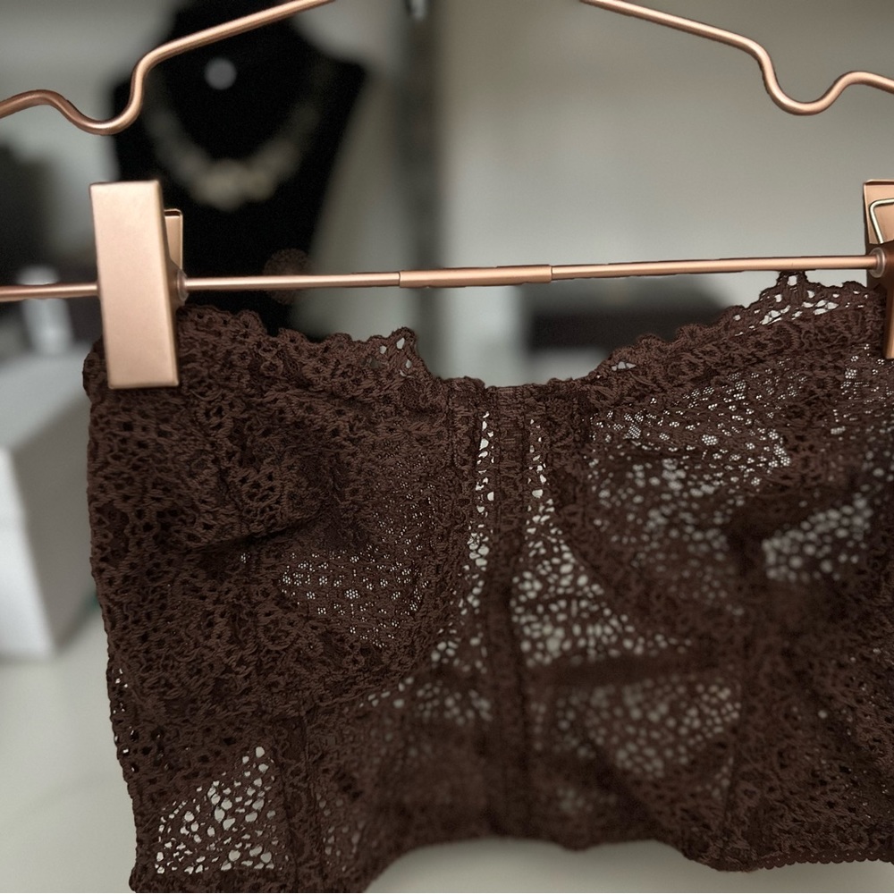 lacy bustier with supportive underwire and boning for lots of structure.